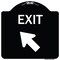 Signmission Exit Exit with Left Arrow Heavy-Gauge Aluminum Architectural Sign, 18" H, 18" L, BW-1818-24032 A-DES-BW-1818-24032 - alternate 1